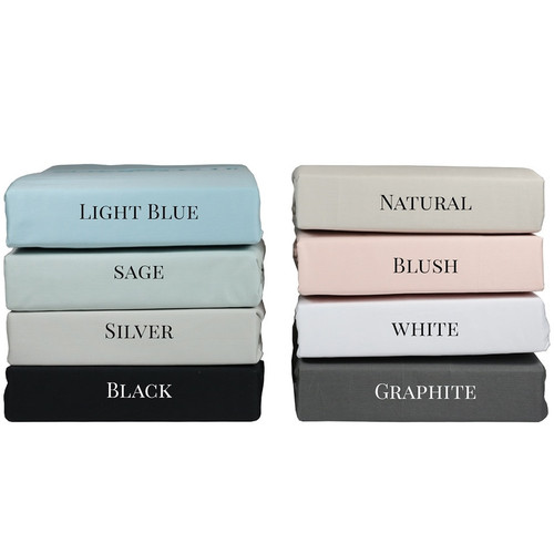 Colours for 300 Thread Count 100 Cotton Sateen Sheet Sets by Top Drawer 45cm gusset