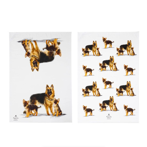 Puppy Love German Shepherd 2pk Kitchen Towel by Ashdene