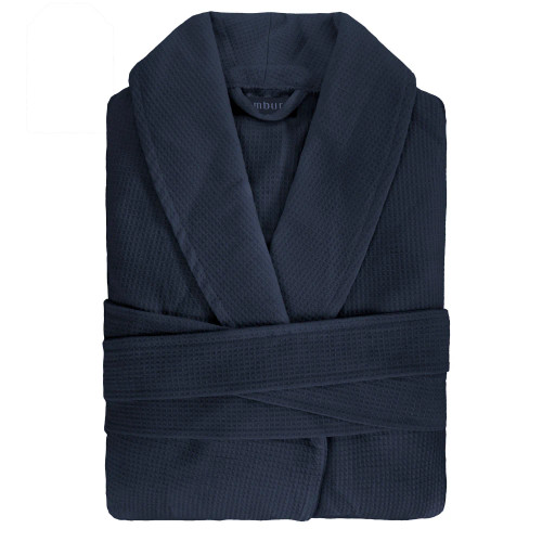 Commercial Waffle Robe Navy By Bambury