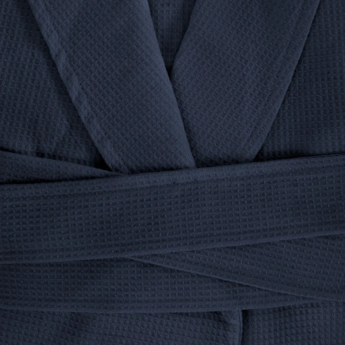 Commercial Waffle Robe Navy By Bambury