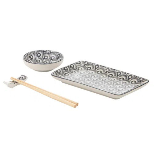 Nara Fan Serving Set by Ladelle