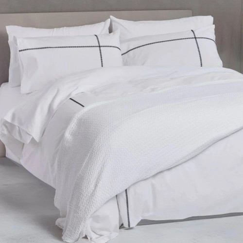 Hudson Duvet Sets by Seneca - Black Stitching