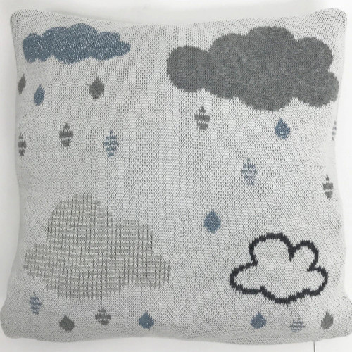 Clouds Baby Cushion Grey