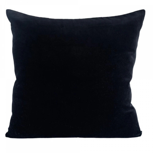Black Velvet and Linen Cushion Cover