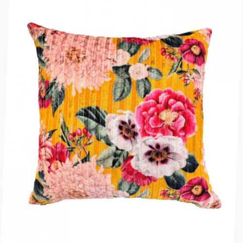 Fleur Corduroy Gold Cushion Cover