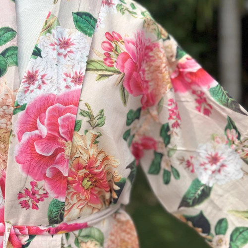 Fleur Kimono Robe Sand by Floressents