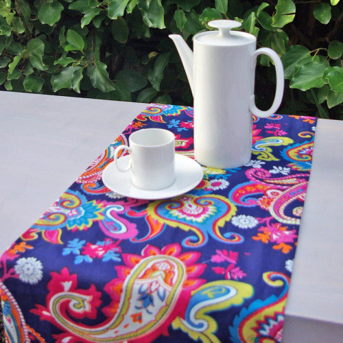 Paisley Indigo Table Runner