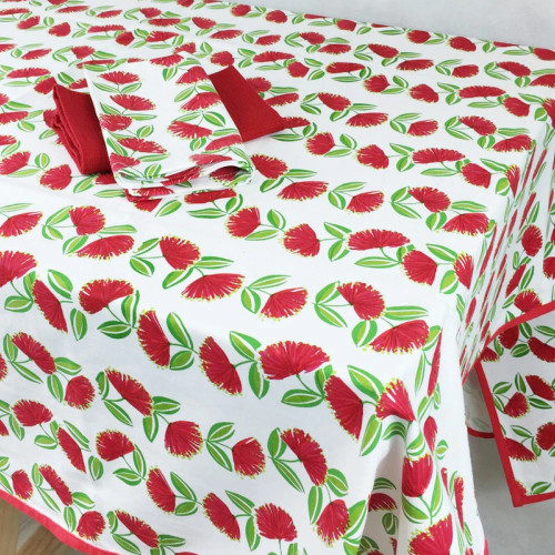 Pohutukawa Tablecloth with Piping