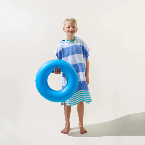 Kids Ezy Towel Pink Blue Child Hooded Poncho