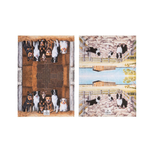 Working Dogs Farm 2pk Kitchen Towel by Ashdene