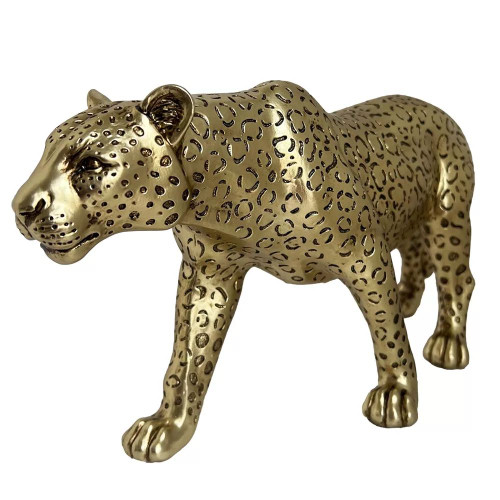 Decorative Gold Leopard Standing by Linens and More