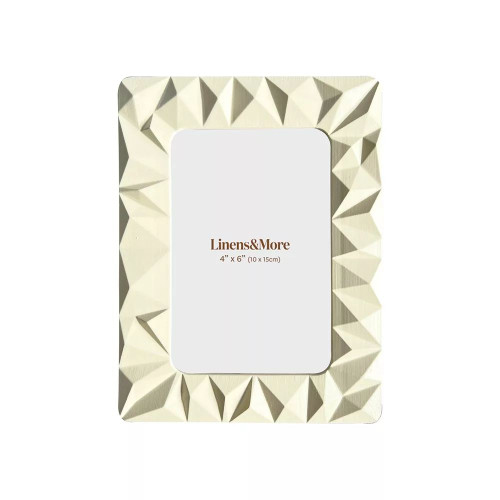 Modern Geometric Pearl Photo Frame 4 x 6″ by Linens and More
