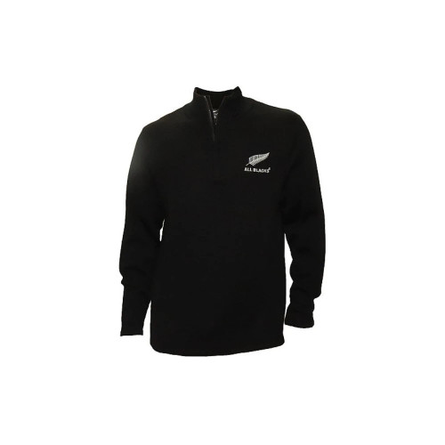 All Blacks Adult Merino Black Quarter Zip Pullover