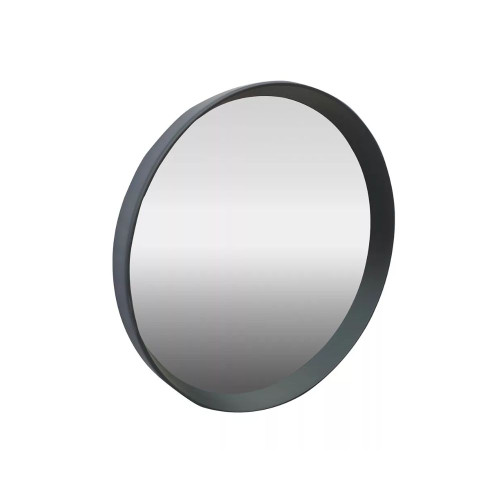Aura Beveled Wall Mirror Matt Black (95 x 95 x 9cm) by Linens and More