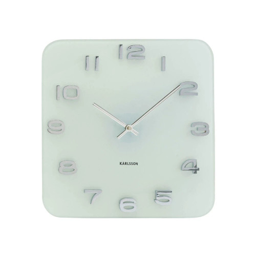 Vintage Square Wall Clock White by Karlsson