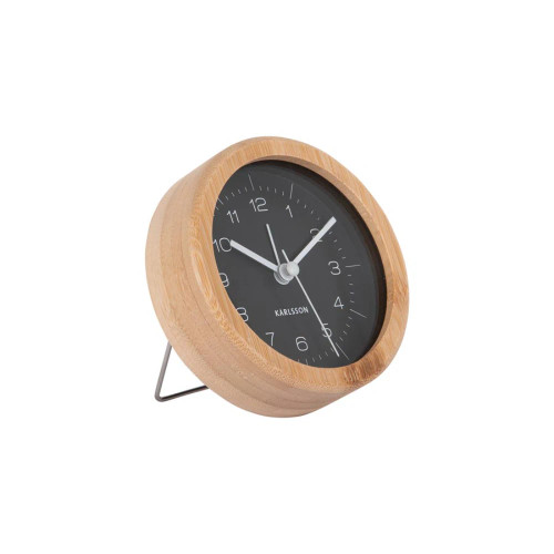 Neat Round Alarm Clock Black by Karlsson