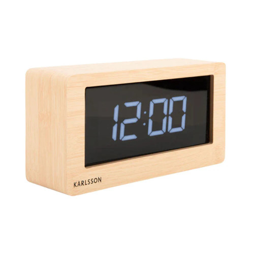 Boxed LED Table Clock (USB) Light Wood by Karlsson