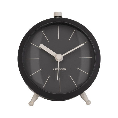 Button Alarm Clock Black by Karlsson