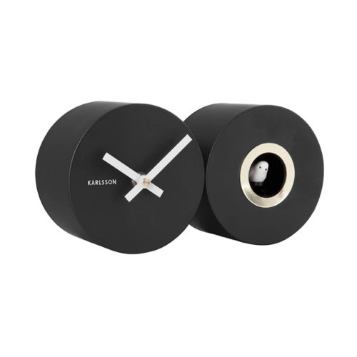 Duo Cuckoo Clock Matte Black by Karlsson