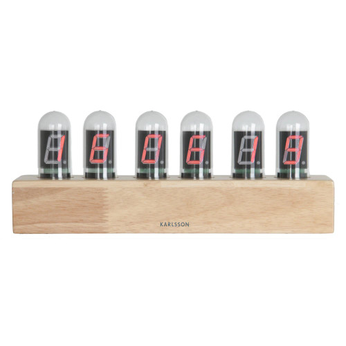 Cathode Clock Wood by Karlsson