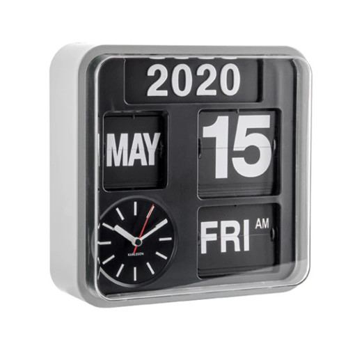 Mini Flip Clock Silver by Karlsson