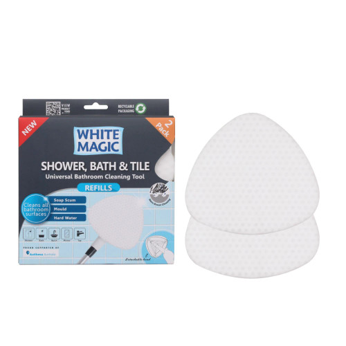 Shower, Bath & Tile Refill Triangle Heads by White Magic (2 Pack)