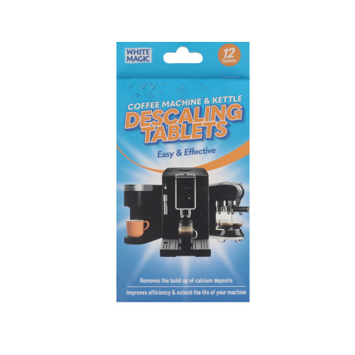 Coffee Machine Descaler Tablets by White Magic (12 Pack)