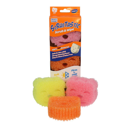 Scrubtastic Scrub & Wipe Sponge by White Magic (3 Pack)
