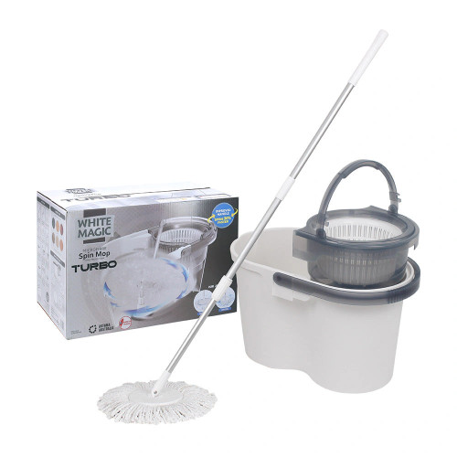Turbo Spin Mop Hand Press by White Magic