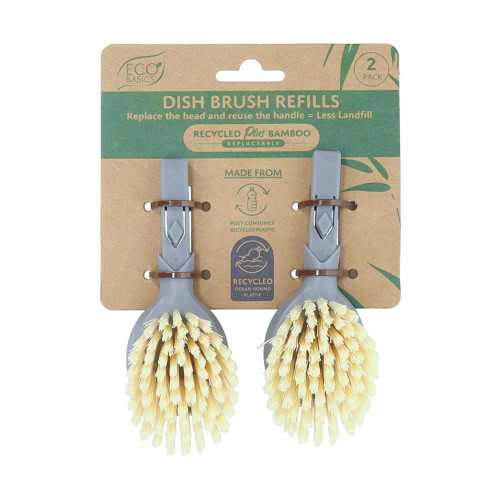 Eco Basics Dish Brush Refills by White Magic (2 Pack)