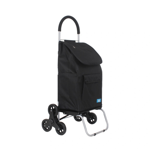 Handy Trolley with Climbing Wheels Black by White Magic