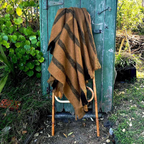 Bliss Wool Mohair Blend Ochre/Black by Linens and More