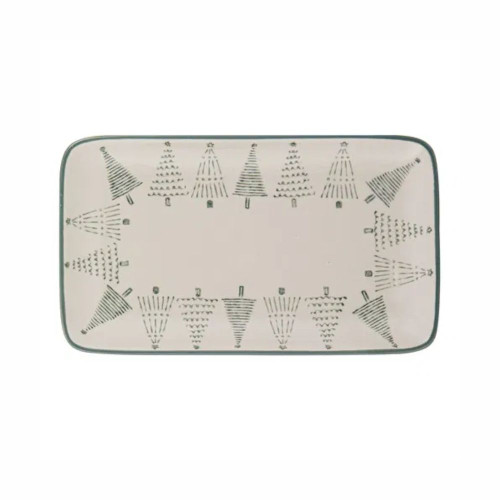 Christmas Evergreen Rectangular Platter by Ladelle