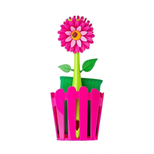 Flower Power 3pc Sink Caddy Set Pink by Vigar