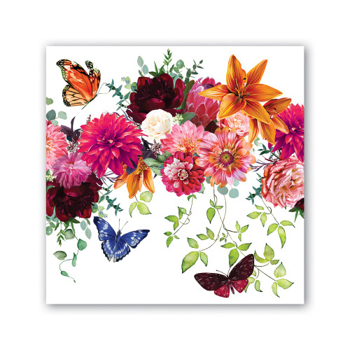 Sweet Floral Melody Paper Napkins - Cocktail Napkin