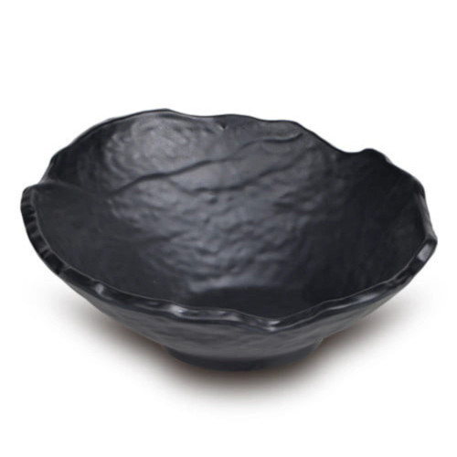 Black Melamine Meteorite Bowl by Bella Tavolo