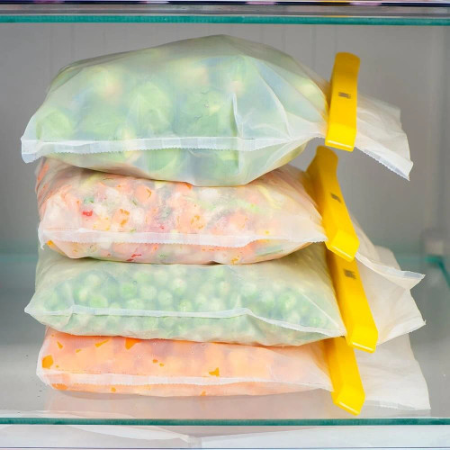 Reusable Freezer Bags + Clips Set of 4 by Nostik