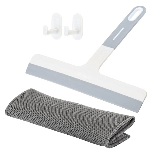 Basic Squeegee With Microfibre Cloth & 2 Hooks by Vigar