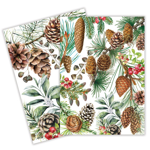 Set of 2 White Spruce Tea Towel by Michel Design Works