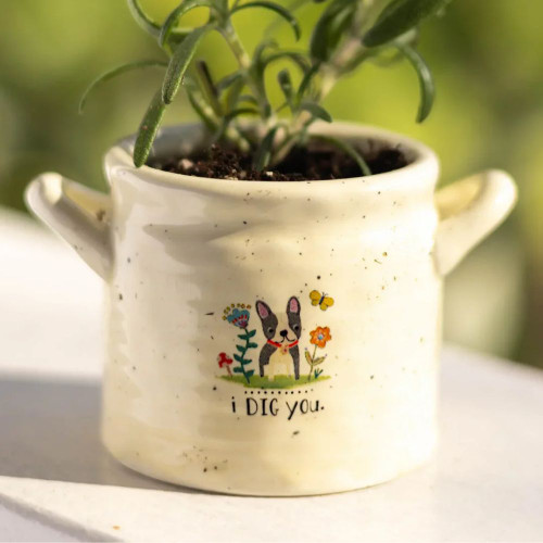 Crock Planter - I Dig You Small by Natural Life