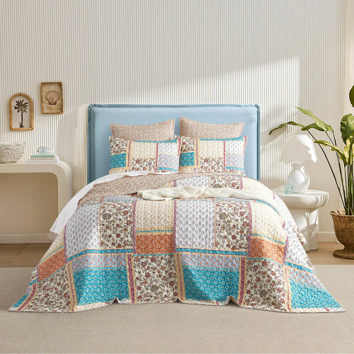 Amber Quilted Reversible Coverlet Set or Euro P/C by Renee Taylor