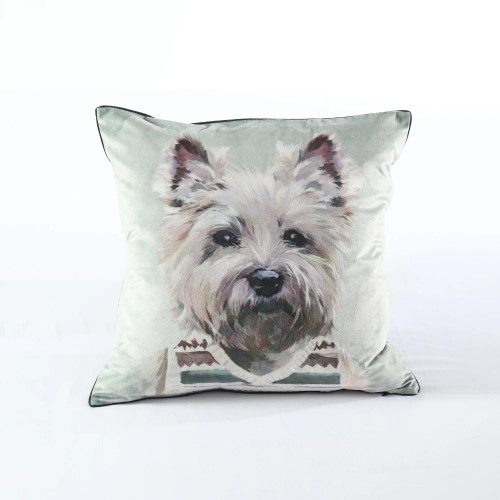 Westie in a Vestie Cushion by MM Linen