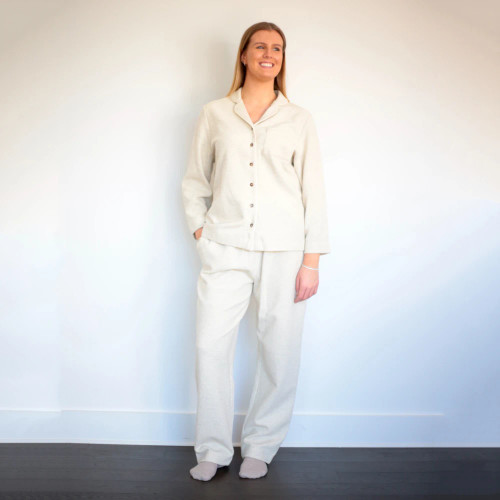 Willow Pyjama Ecru Top by MM Linen