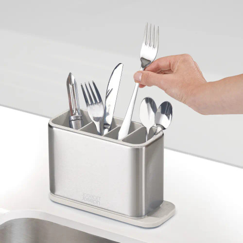 Surface Cutlery Drainer Stainless Steel Stone by Joseph Joseph