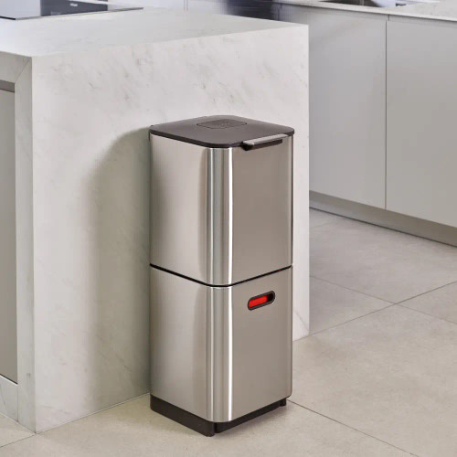 Totem Compact 40-Litre Kitchen Bin Stainless Steel by Joseph Joseph
