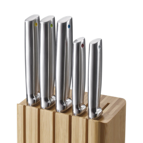 Elevate Steel Knives Bamboo 5 Piece Block by Joseph Joseph