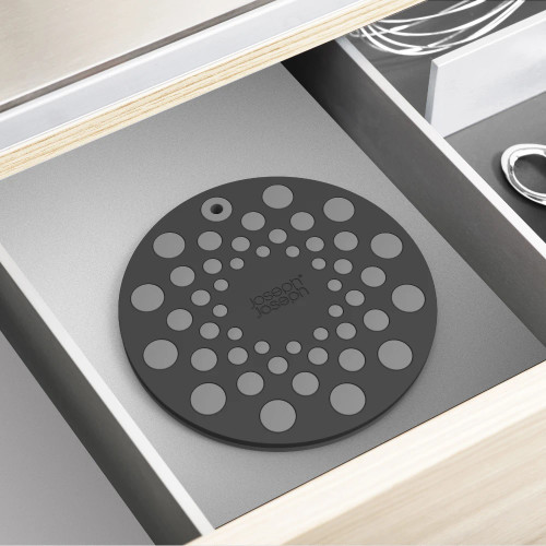 Spot-On Set Of 2 Round Silicone Trivets Grey by Joseph Joseph