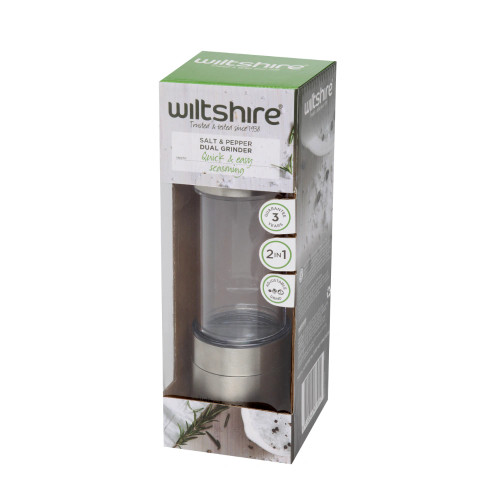 Dual Grinder Stainless Steel 19cm by Wiltshire