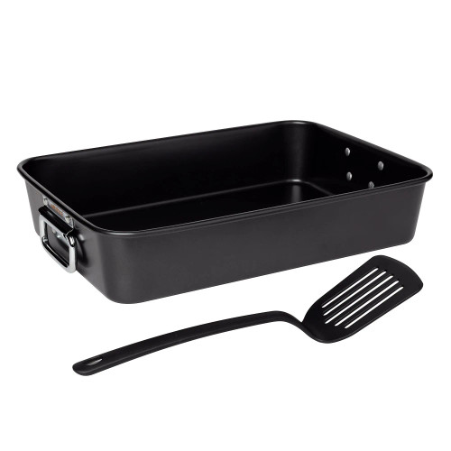S/S Roasting Pan with Bonus Nylon Turner - Extra Large by Wiltshire