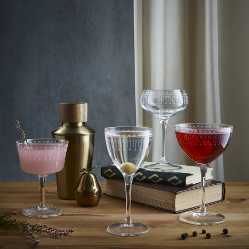 Bartender  Art Deco' Cocktail Glass 250ml (6 Pk) by Bormioli Rocco